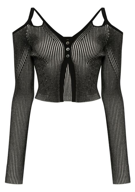 Cardigan con dettaglio cut-out in nero Feng chen wang - donna FENG CHEN WANG | FWF18KT01BLK